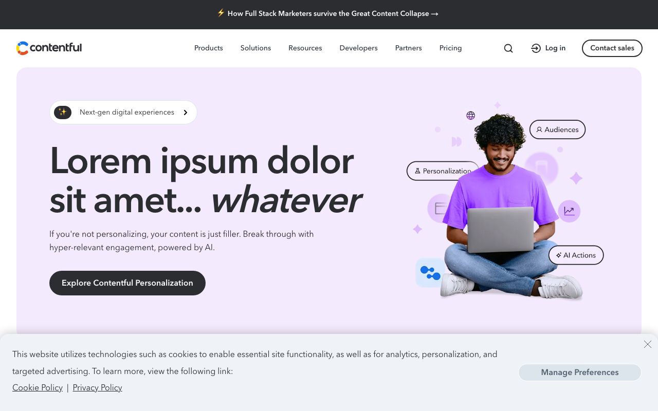 Contentful screenshot