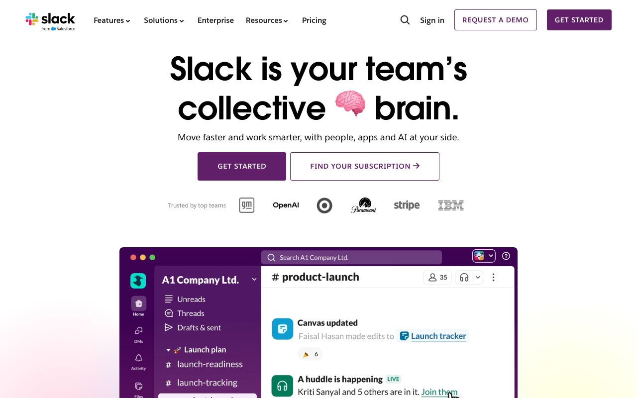 Slack screenshot