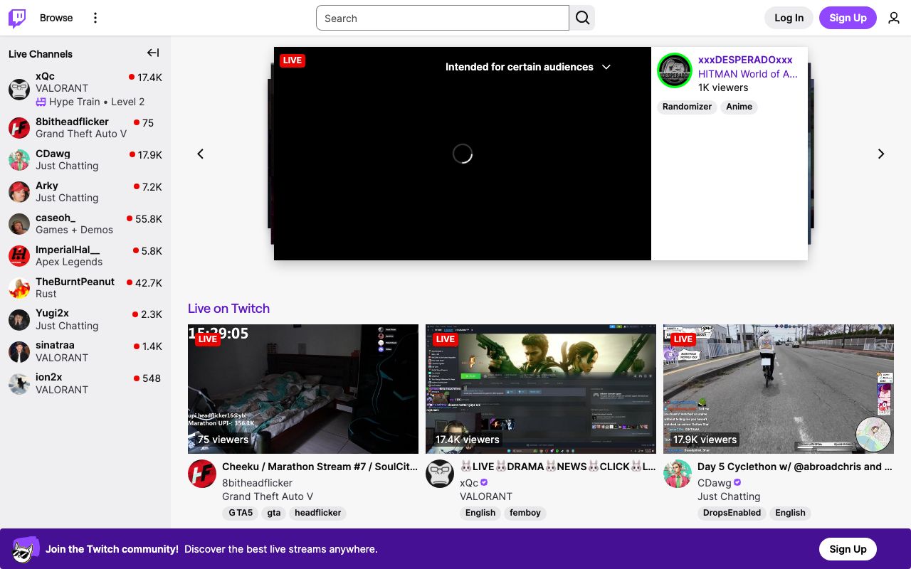 Twitch screenshot